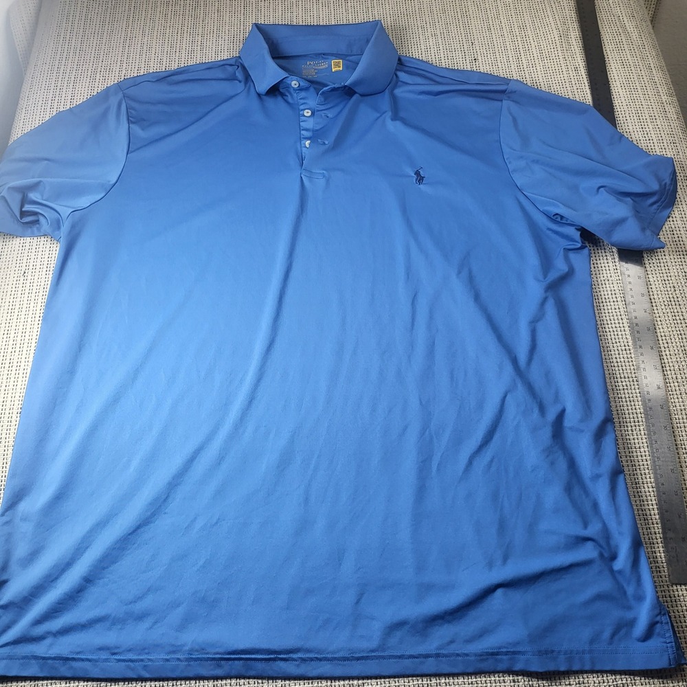 Polo Ralph Lauren Polo Men 3XB Blue Performance Short Sleeve Pony Logo Solid